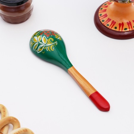 Spoon "Zelenushka", salad, 6 × 21, Khokhloma-2