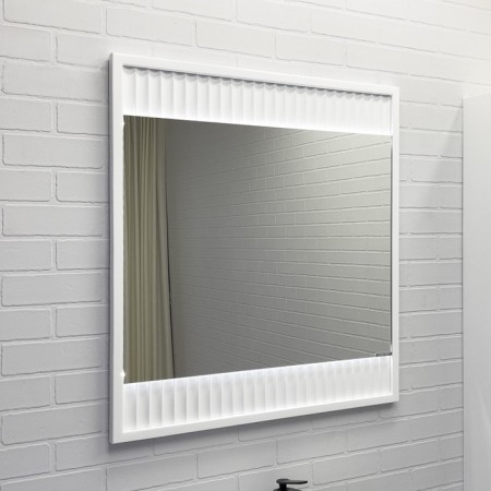Mirror Comforty Marseille 75, LED lighting, contactless sensor, white matte color, 75x80 mm