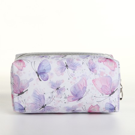 Lightning cosmetic bag, white/lilac color-1