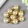 Decor for creativity plastic "Natural pearl with a loop" set 10 pcs 1x1.2 cm