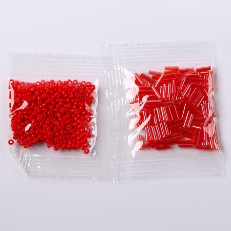 Set for creating a bracelet from the beads "ABC Morse", the color of red-2