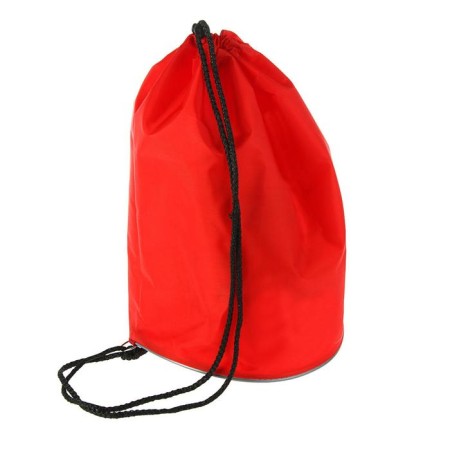 A bag for shoes and balls 360 x 220 mm, round bottom D 220 mm, calligrata (soft polyester, density 210 D), red
