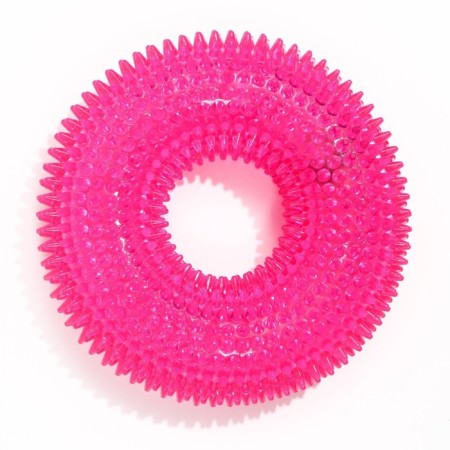 The toy luminous for dogs "Chewing ring", TPR, 12 cm, pink-2