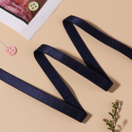 Glaps for straps, shiny, 10 mm, 10 ± 0.5 m, dark blue color