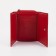 Women's wallet on the button, red color