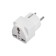 Universal adapter 16a, with salary, 220 V, white, retail packaging