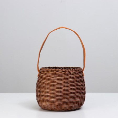 Wicker basket (rattan), 15.5x15.5 cm, 1 pc., Brown-1