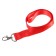 Badge tape width-20 mm, length-90 cm with metal carbine, red
