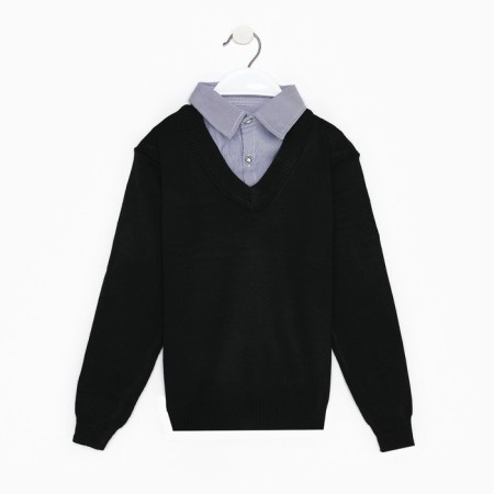 School jumper-unit for boys, black color, height 134-140cm-1