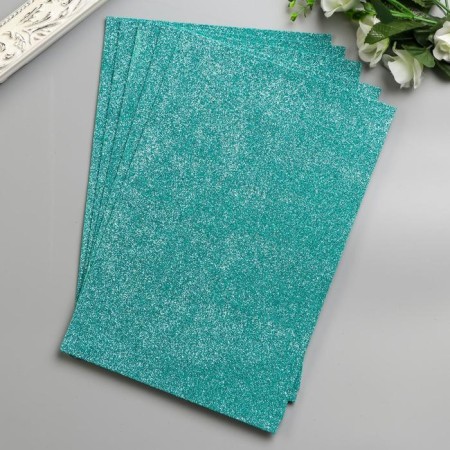 Foamiran "sea wave shine" 2 mm format A4 (set of 5 sheets)-2