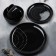 Deep plate ceramic "Ornament", 15.5 x 6.5 cm, 800 ml, black color