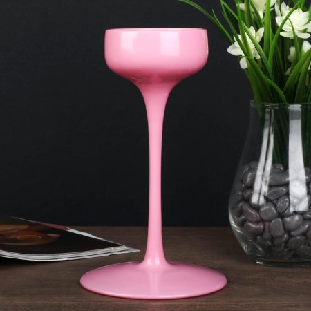 Glass "Glass" Glass Creck "Pink set 3 pcs h- 17, 21, 24.5x12x12 cm-3
