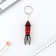 Key keychain wooden designer "Rocket", 2.1 x 7 cm