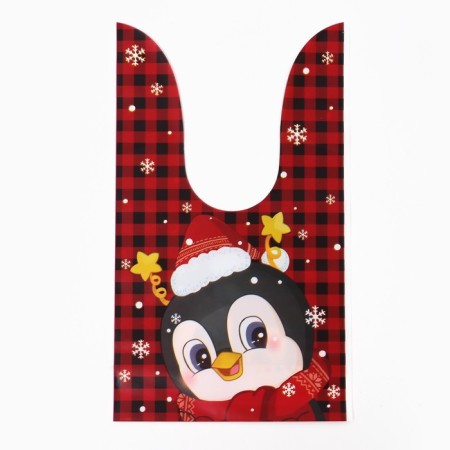 Polyethylene gift package with ears "New Year Mix", 13 x 23 cm-1
