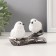 Polystone souvenir "Two white sparks on a branch" 6.5x11x6.5 cm