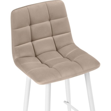Hilly stool for metal/velor, black/beige 43x42x93 cm-4