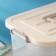 Storage container with a lid Ricco, 15 l, 41.5 × 27 × 22 cm, beige color