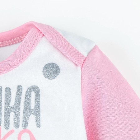 Body crumb I am "Daddy's daughter", white/pink, height 74-80 cm-2
