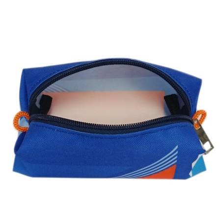 Cosmetic bag blue oxford geometry mini-3