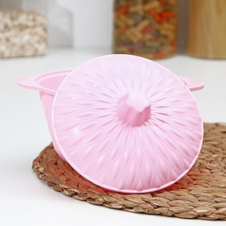 Bowl with a lid of a share, 19 × 16 × 15.5 cm, color mix-1