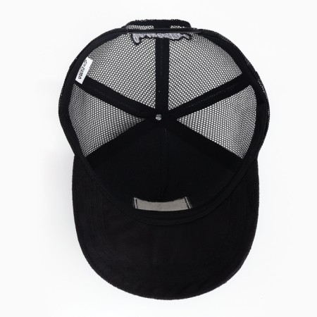 Men's cap with a DIGNITY grid, black color, rr 56-8