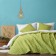 Bedspread with pillowcases "Tina", size 230x250 cm, green color