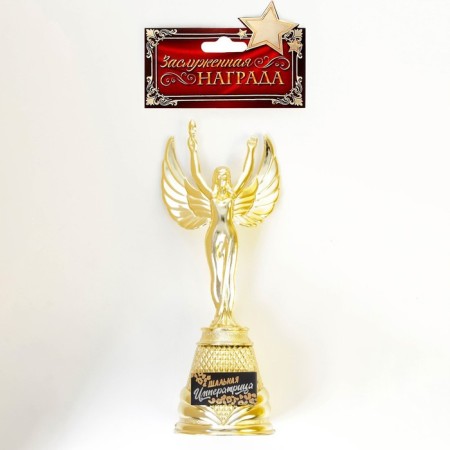 Nick award figure “Empress”, plastic, gold, 19.3 x 7 cm.-5