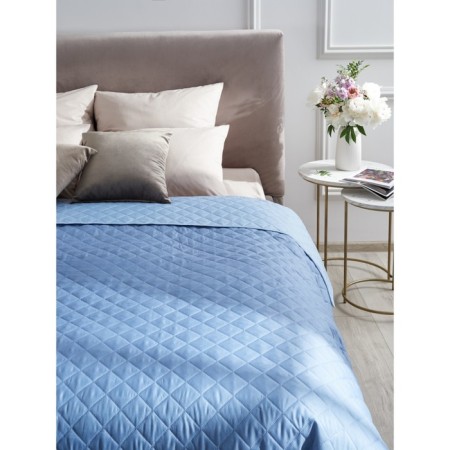 Blue bedspread, size 210x240 cm, blue color-5