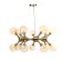 Chandelier "Molecule" 16xg9 brass 82x82x36-186 cm