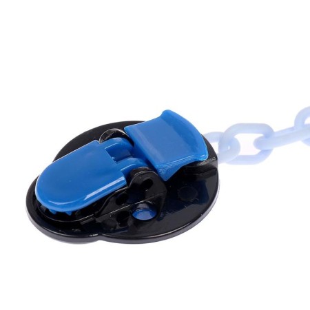 Holder for the nipple - dummy "God's cow", on the chain, the color is blue-4