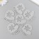 Decor "mittens" silver 5 cm set 6 pcs foam glitter