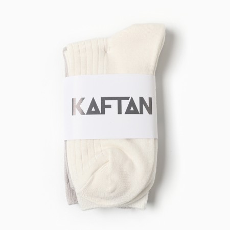 Набор женских носков KAFTAN Base, 2 пары, размер 36-39 (23-25 см) молочн/сер-3