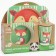 A set of children's dishes "Fox", from bamboo, 5 items: plate, bowl, glass, cutlery