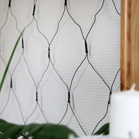 Garland "Network" 2 × 2 m, IP20, dark thread, 224 LED, white glow, 8 modes, 220 V-2