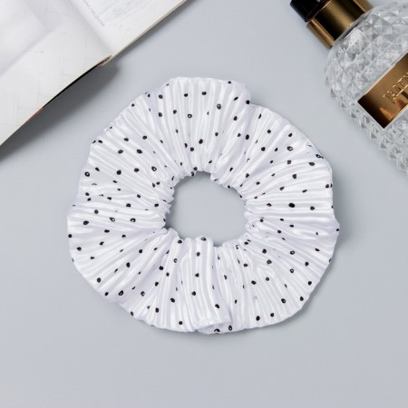Hair elastic band "Orbit" Netiva reaping, 12 cm, white-1