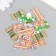 Buttons wood for creativity 2 punctures "painted bones" set of 15 pcs 2.8x1.5 cm
