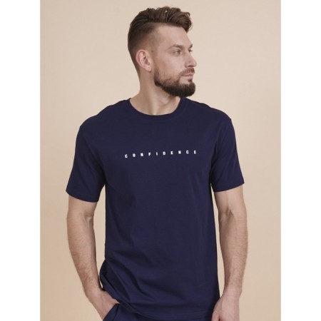 Male T-shirt, 3XL size, dark blue color