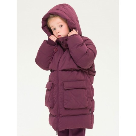 Coat for girls, height 104 cm, purple color-7