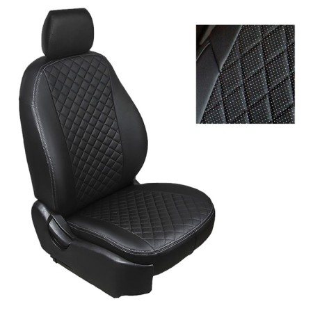 Autoshekhly eco-leather rhombus for Toyota Corolla 2012-2018, set
