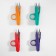 Scissors for cutting threads, with a ring, 12 cm, color mix