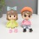 Souvenir Polystone "Bucks in the cap and a girl with a bow" dl. legs, set 2 pcs 6x7x17 cm