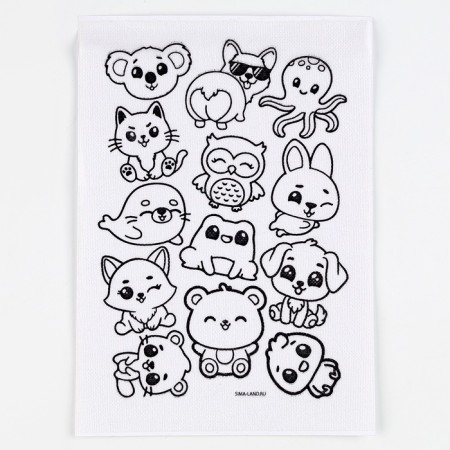 Water -soluble sticker for embroidery "Beasts", 15*21 cm-1