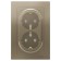 SETLASDESIGN socket, 16 A, double, assembly, with salary, with curtains, shampan color