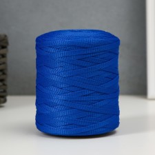 Knitting cord 100% polyester 5 mm cylinder, 180 g, 140 m 20 - blue