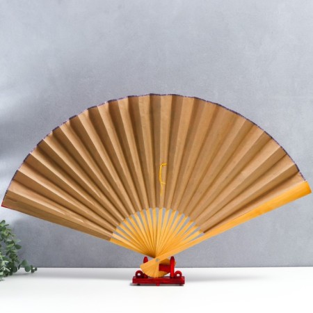 Fan bamboo, textile h = 50 cm "sakura with birds" red-1