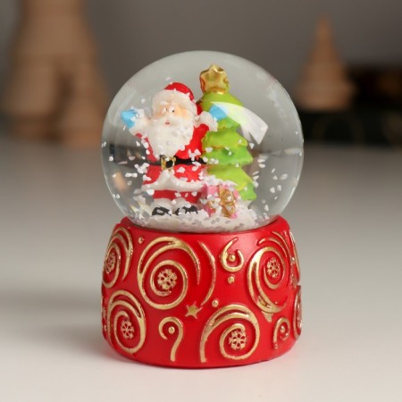 Souvenir Polystone Water Ball "Snow Patterns with the character" MIX 4.5x4.5x6.8 cm-6