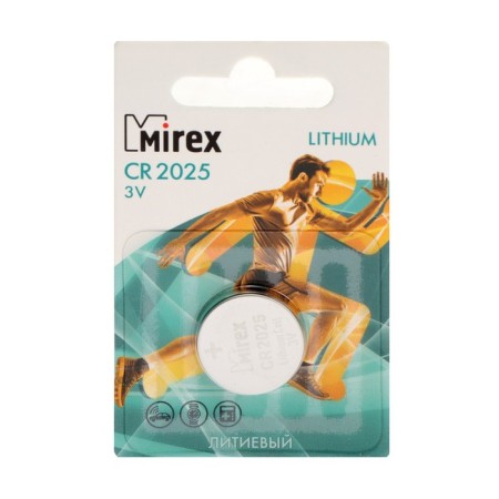Battery Lithuanian Mirex, CR2025-1BL, 3V, blister, 1 pc.