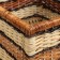 Wicker basket, 39x31x21.5 cm, rattan, jute