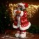 Santa Claus "in a red fur coat with deer, with twigs" 60 cm