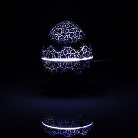 Light device "Dinosaurian egg" 10 cm, speaker, removable hemisphere, glow of RGB, remote control, USB, blue-12